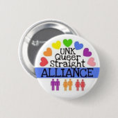 Badge Rond 5 Cm Alliance droit étrange INCONNU se boutonnent (Devant & derrière)