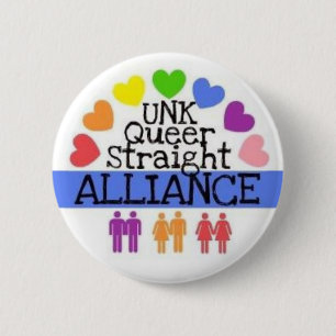 Badge Rond 5 Cm Alliance droit étrange INCONNU se boutonnent