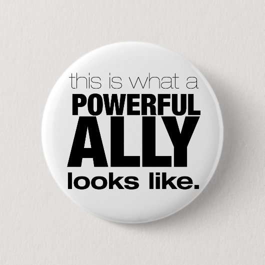 BADGE ROND 5 CM ALLIÉ PUISSANT (Devant)