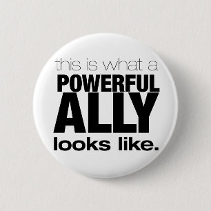 BADGE ROND 5 CM ALLIÉ PUISSANT