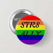 BADGE ROND 5 CM ALLIÉ STR8 (Devant & derrière)