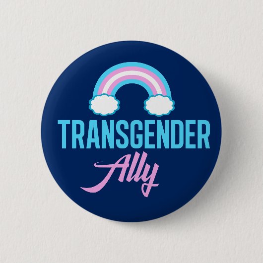 Badge Rond 5 Cm Allié transgenre (Devant)