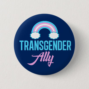 Badge Rond 5 Cm Allié transgenre
