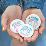 Badge Rond 5 Cm Allié transgenre<br><div class="desc">Un joli arc-en-ciel transgenre aux couleurs du drapeau trans bleu,  rose et blanc. Un grand cadeau pour les amis ou la famille qui soutiennent la transition de leurs proches.</div>