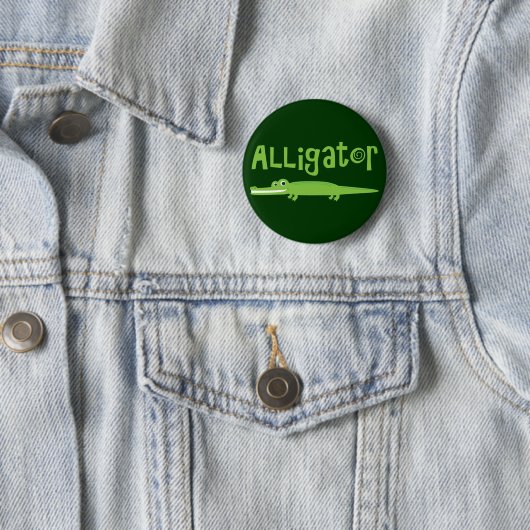 Badge Rond 5 Cm Alligator (En situation)