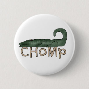 Badge Rond 5 Cm Alligator de mastication bruyante