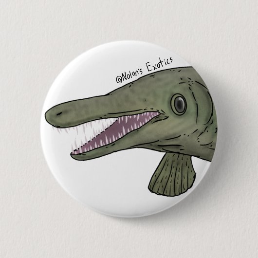 Badge Rond 5 Cm Alligator gar pin (Devant)