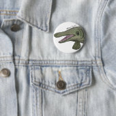 Badge Rond 5 Cm Alligator gar pin (En situation)