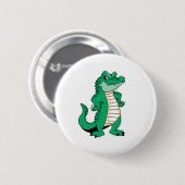 Badge Rond 5 Cm Alligator mignon (Devant & derrière)