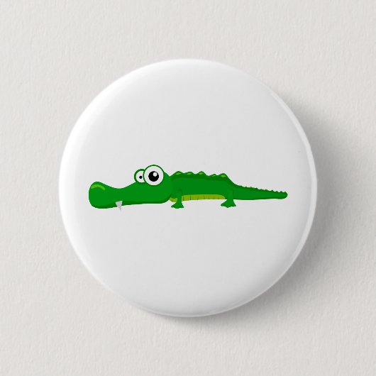 Badge Rond 5 Cm Alligator mignon (Devant)