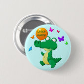 BADGE ROND 5 CM ALLIGATOR POSTÉRIEUR (Devant & derrière)
