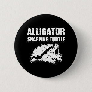Badge Rond 5 Cm Alligator Snapping Turtle Animal Biologiste Cadeau