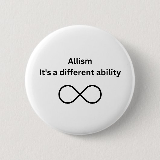 Badge Rond 5 Cm Allisme - c'est un bouton de capacité différent (Devant)