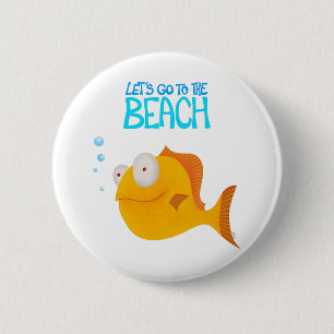 Badge Rond 5 Cm Allons à la plage !