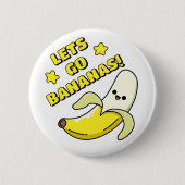 Badge Rond 5 Cm Allons Bananes ! (Devant)