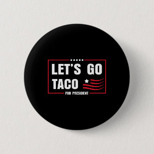 Badge Rond 5 Cm Allons Taco 8647 Drapeau Us 86 47 Hommes Femmes 8 