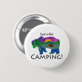 Badge Rond 5 Cm Allons-y Camping (Devant & derrière)