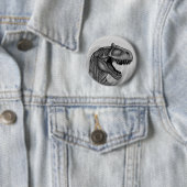 Badge Rond 5 Cm Allosaurus (En situation)