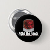 BADGE ROND 5 CM ALLUMEZ LA LAMPE ! (Devant & derrière)