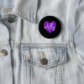 Badge Rond 5 Cm Ally en violet (En situation)