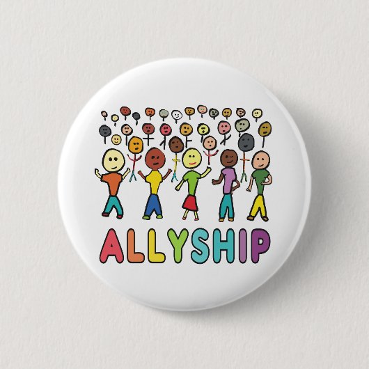 Badge Rond 5 Cm Allyship (Devant)