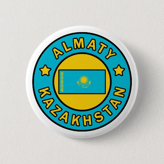 Badge Rond 5 Cm Almaty Kazakhstan (Devant)