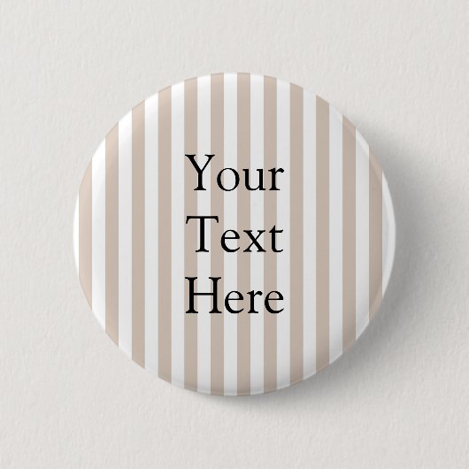 Badge Rond 5 Cm Almond & White Stripes  (Devant)