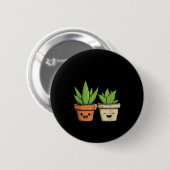 Badge Rond 5 Cm Aloe There Funny Succulent Plant Lover  (Devant & derrière)