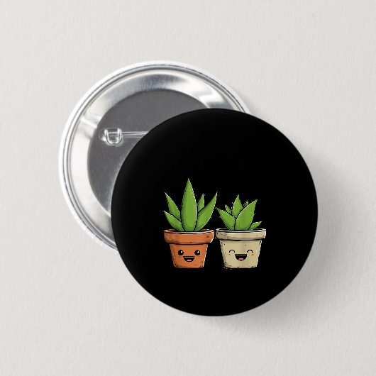 Badge Rond 5 Cm Aloe There Funny Succulent Plant Lover  (Devant & derrière)