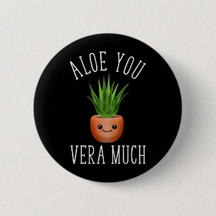 Badge Rond 5 Cm Aloe Vous Vera Beaucoup