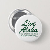 Badge Rond 5 Cm Aloha articles vivants de conception par Paul (Devant & derrière)