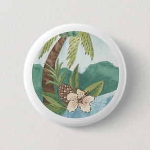 Badge Rond 5 Cm Aloha bouton
