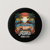 Badge Rond 5 Cm Aloha Hawaï 2026 (Devant)