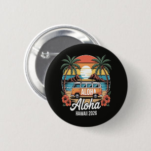 Badge Rond 5 Cm Aloha Hawaï 2026