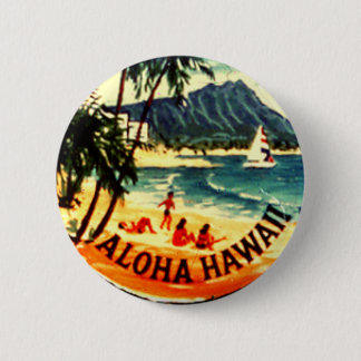 Badge Rond 5 Cm Aloha Hawaii