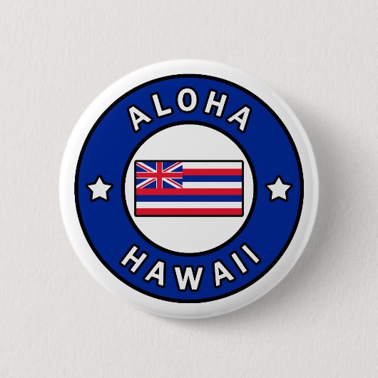 Badge Rond 5 Cm Aloha Hawaii (Devant)