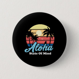 Badge Rond 5 Cm Aloha Hawaii Hawaïen Plage Surfeur Surf Souvenir
