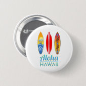 Badge Rond 5 Cm Aloha Hawaii Surf boards (Devant & derrière)