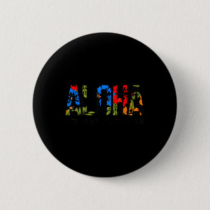 Badge Rond 5 Cm Aloha Hawaiian Flowers Hawaii Funny Vacances Surf
