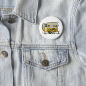 Badge Rond 5 Cm Aloha remorque de campeur (En situation)