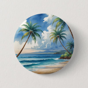 Badge Rond 5 Cm Aloha Voyage Hawaïen De Style vintage De Hawaii