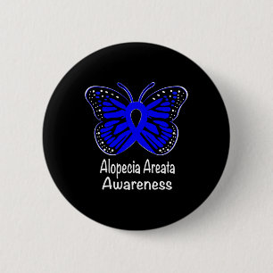 Badge Rond 5 Cm Alopecia Areata Sensibilisation Guerrier Support B