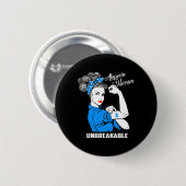 Badge Rond 5 Cm Alopecia Guerrier Indestructible Alopécie Sensibil (Devant & derrière)