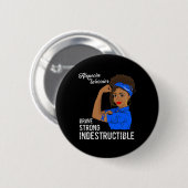 Badge Rond 5 Cm Alopecia Guerrier Indestructible Survivant Sensibi (Devant & derrière)