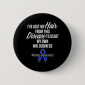 Badge Rond 5 Cm Alopecia Sensibilisation Perte de cheveux Guerrier (Devant)