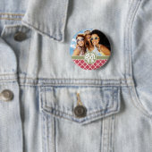 Badge Rond 5 Cm Alpha Chi Omega| Monogramme et photo (En situation)