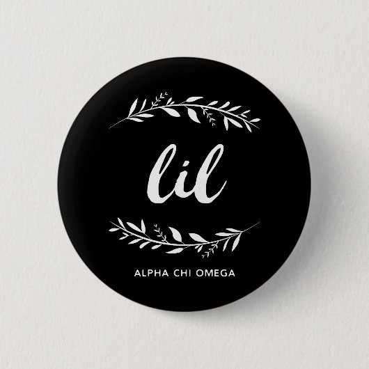 Badge Rond 5 Cm Alpha guirlande d'Omega | Lil de Chi (Devant)