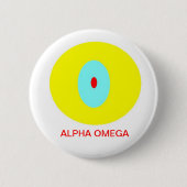 Badge Rond 5 Cm Alpha Omega (Devant)
