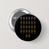 Badge Rond 5 Cm Alphabet braille Blind Art (Devant & derrière)