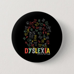 Badge Rond 5 Cm Alphabet de sensibilisation Rainbow Argent Ruban R